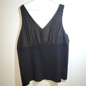 New Torrid Black Shimmer Tank 3 3X